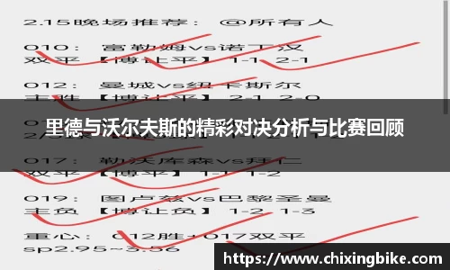里德与沃尔夫斯的精彩对决分析与比赛回顾